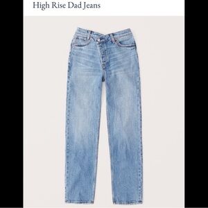 High Rise cross over dad jean
